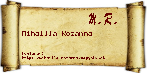 Mihailla Rozanna névjegykártya